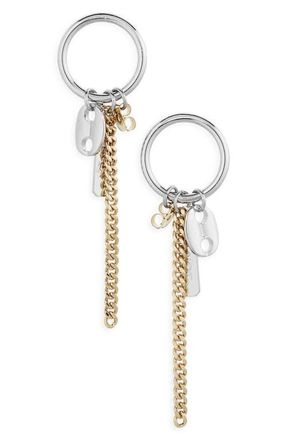 Justine Clenquet Rita Front Hoop Earrings in Gold/Palladium at Nordstrom