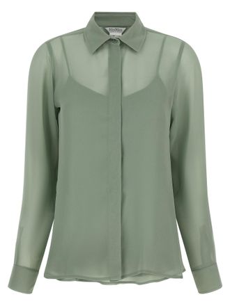 Max Mara Bicolor Silk Womens Blouse