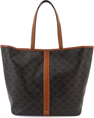 Celine Black Brown Pvc Leather Handbag Tote Bag (Pre-Owned)
