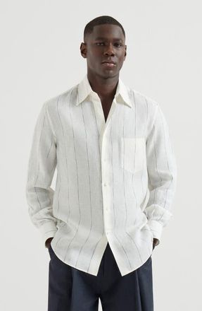 Brunello Cucinelli Shirt with chest pocket in Panama at Nordstrom, Size Xxx-Large Eu