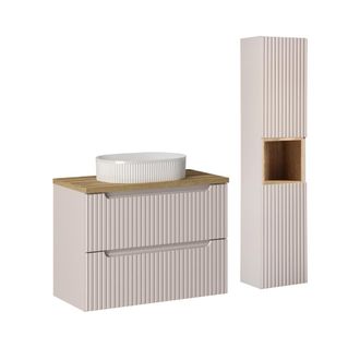 Petits Meubles Set de muebles con lavabo 2 cajones y columna estratificado 80.4cm