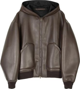 Salvatore Santoro Leren jack - Bruin