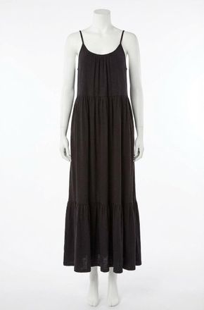 Z Supply Lido Slub Midi Dress In Black