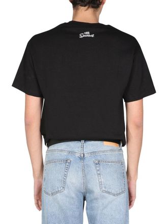 Market Printed Cotton Crew Neck T-Shirt - Black