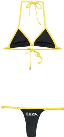 The Attico Logo-print Triangle-cup Bikini
