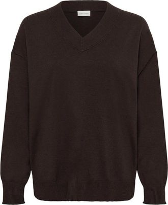 Part Two Jersey de cuello pico - Knitwear - Mujer - Marr&oacute;n - 2XL
