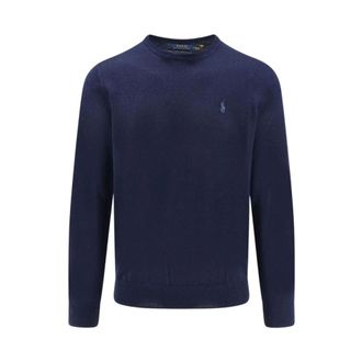 Polo Ralph Lauren Truien & Vesten, Heren, Blauw, S, Wol, Wasbare Merinowol Trui met Ronde Hals