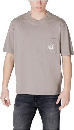 A|X Armani Exchange Bruin Katoen Ronde Hals T-Shirt - Heren - T-shirts - Bruin - XS - Katoen - Tops