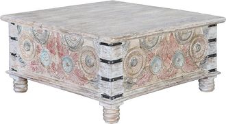 Giner&Colomer Mesa de café madera de mango multicolor