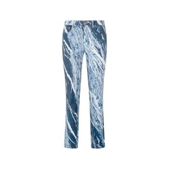 Roberto Cavalli Dames, Jeans, Blauw, Maat: 2XL Katoen