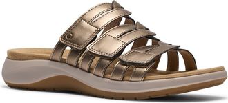 Clarks Maelynn Abby Sandal - Wide Width Available in Gold Metallic at Nordstrom Rack, Size 9.5