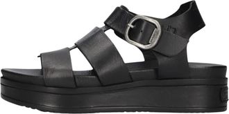 Shabbies Amsterdam Schoenen, Dames, Zwart, 42 EU, Leer, Maro Bold Sandal