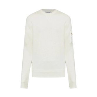 Moncler Sleeve Pocket Jumper - male - Moncler - Sweatshirts - White - XL - Sweatshirts & Hoodies