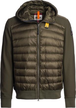 Parajumpers logo-patch hooded jacket - Green