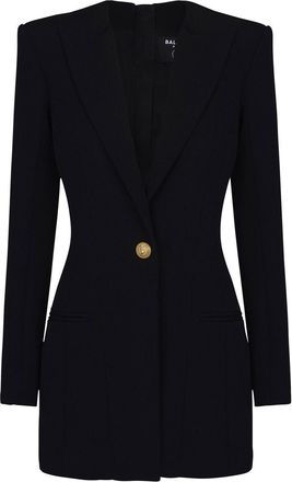 Balmain single-breasted blazer dress - women - Wool - 40 - Black