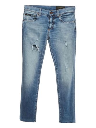 Dolce & Gabbana distressed-effect jeans - Blue