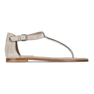 Brunello Cucinelli Brunello Cucinelli, Flat Sandals, female, Gray, Size: 11 US Pair of Sandals