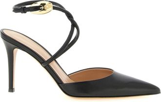 Gianvito Rossi Black Ankle-strap Pumps