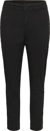Kaffe Womens Cropped Cotton Pants Regular Fit Casual, Black Deep, 38