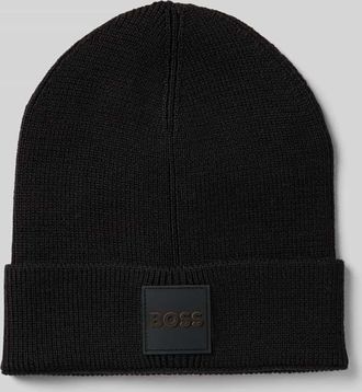 HUGO BOSS Mütze aus Woll-Mix Modell FOXXY in Black, Größe 1