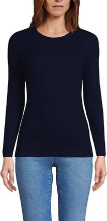 Lands End Cotton Rib T-shirt in Deep Sea Navy at Nordstrom, Size X-Large