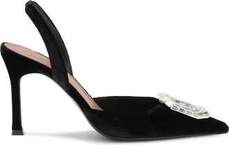 Amina Muaddi Camelia Suede Pumps