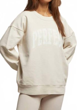 perfectwhitetee Womens Perfect Sweatshirt In Sugar