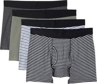 Pact Boxer Brief 4-Pack Mens Underwear Midnight Harbor : XL, Cotton/Elastane