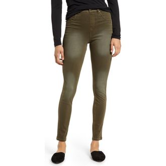 Hue AZ Ultrasoft Denim Leggings in Faded Forest Wash at Nordstrom, Size Large