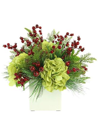 Creative Displays Inc. Handmade Holiday Centerpiece With Hydrangeas & Berries