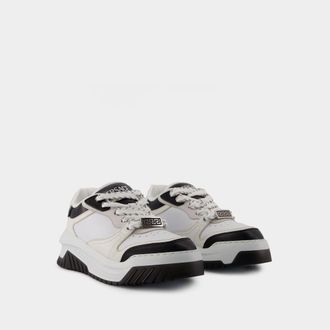 Versace Odissea Sneakers - Versace - Leer - Zwart/Wit