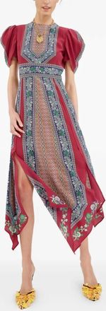 La DoubleJ Cherie Scarf Dress In Red