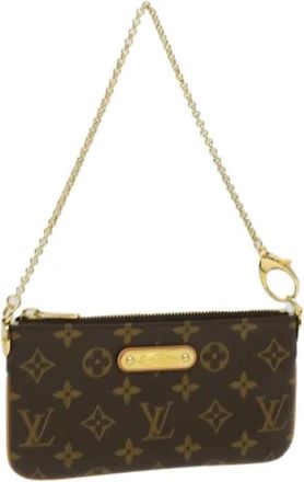Louis Vuitton Pre-owned Canvas Mini Bag - Dames - Vintage Mini Tas - Bruin - ONE Size - Vintage