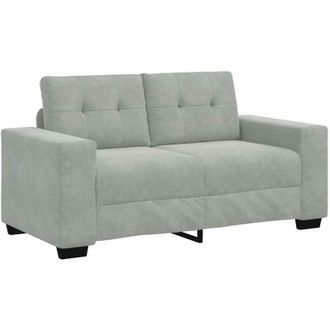 vidaXL Sof&aacute; Loveseat Gris Claro 120 Cm Terciopelo Vidaxl