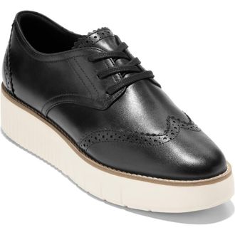 Cole Haan Grand City Platform Oxford Derby in Black/Ivory at Nordstrom Rack, Size 9.5