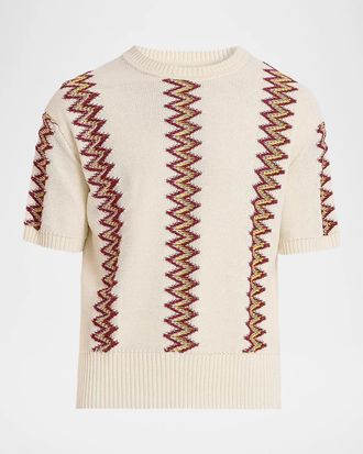 J.W.Anderson Chevron Knit Cotton Sweater