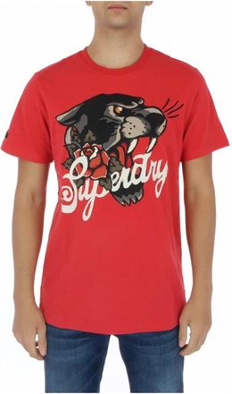 Superdry Tops, Heren, Rood, S, Katoen, Accessories