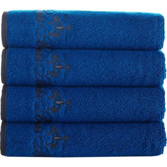 Brooks Brothers Contrast Frame 4-Pack Turkish Cotton Hand Towels in Royal Blue at Nordstrom Rack, Size 4 Piece Set