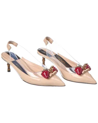 Gucci Vinyl & Patent Slingback Pump (Authentic Pre-Loved)
