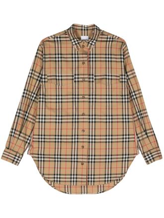 Burberry Camicia con motivo Vintage Check - Marrone