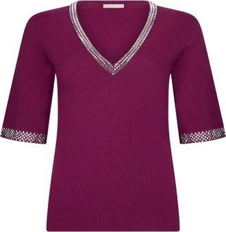Liu Jo T-shirt con scollo a V - Viola