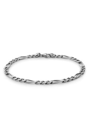 Miansai Mens Figaro Chain Bracelet in Sterling Silver/Polished at Nordstrom, Size Medium