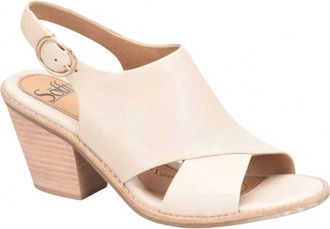 S&ouml;fft Womens Mendi Heeled Sandal In Tapioca Grey