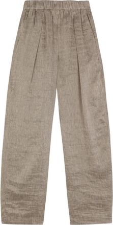 Cortana Tapered Broeken - Dames - Broeken - Bruin - S - Linnen - Broeken