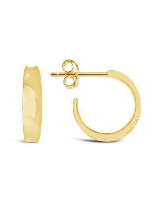 Sterling Forever 14K Over Silver Graduated Huggie Hoops