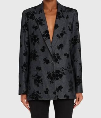 Amanda Uprichard Grady Denim Blazer In Indigo