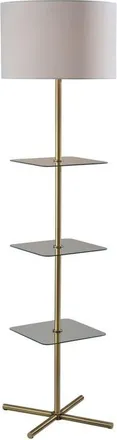 Adesso Imogen Shelf Floor Lamp in Antique Brass at Nordstrom