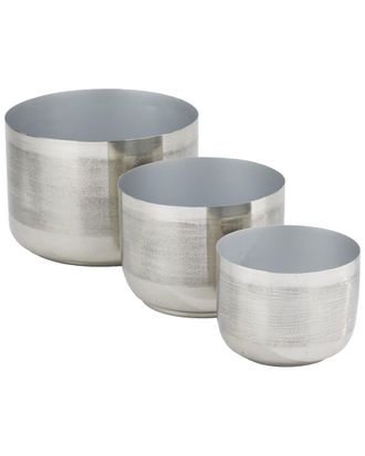 CosmoLiving by Cosmopolitan Cosmoliving By Cosmopolitan Set Of 3 Metal Planters