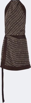 Sir. Astrid printed open-back minidress