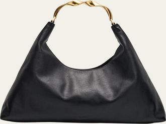 SIMKHAI Twist Leather Hobo Bag